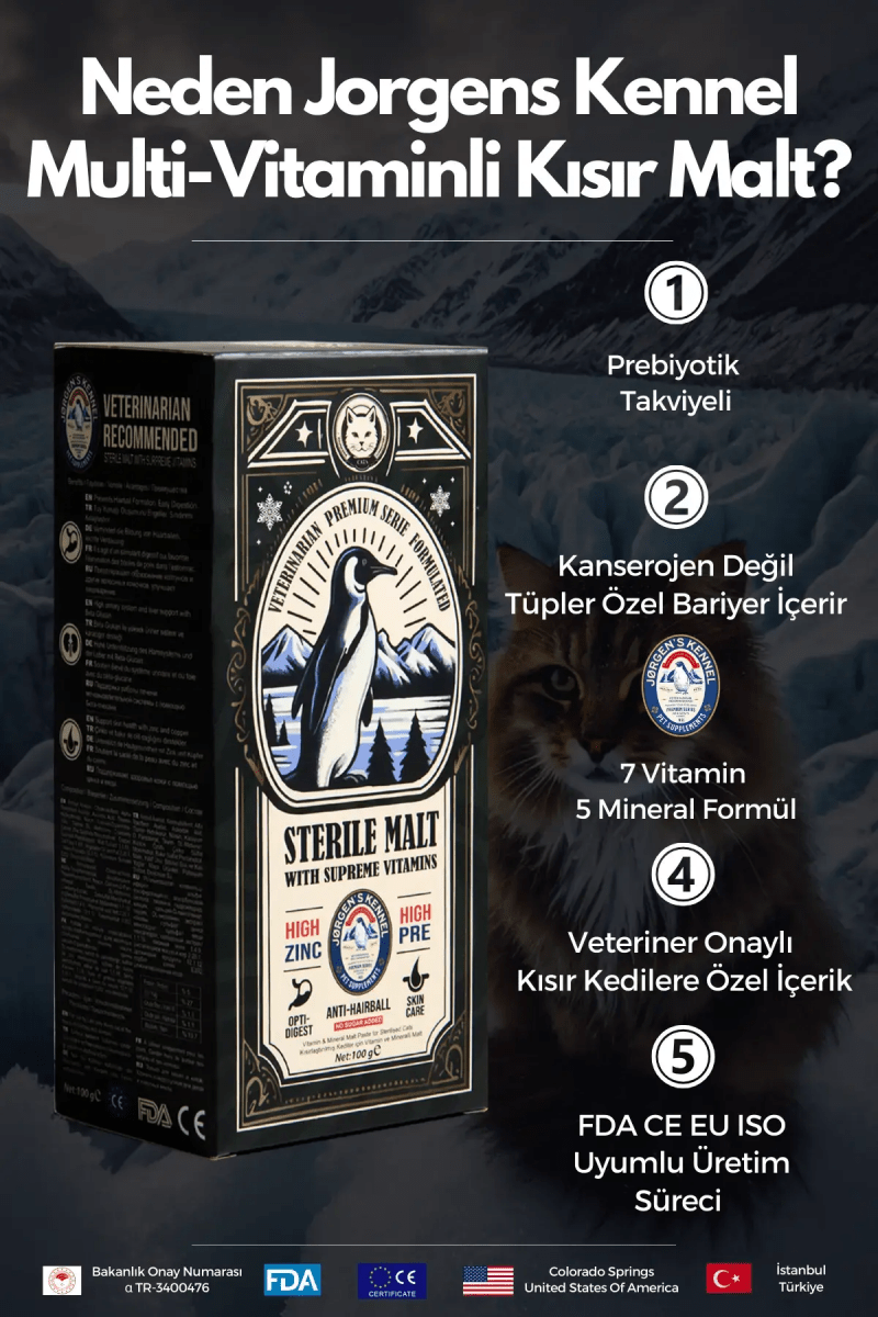 Anti-Hairball Malt Paste for Neutered Cats (200g) | Prebiotic + Multivitamin