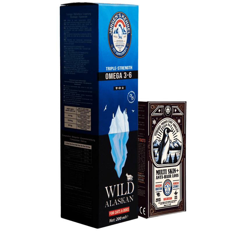 Cat Skin & Coat Care Set | Omega 3-6 Fish Oil + Multi Skin+ Shedding Support