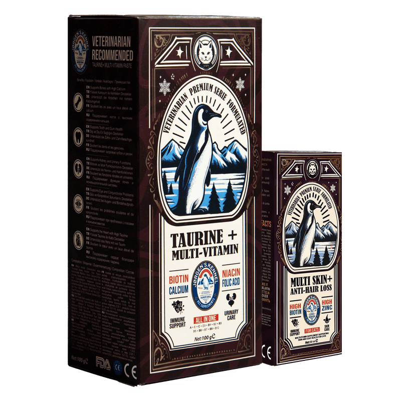 Cat Multi-Vitamin Mega Set | Taurine Multi-Vitamin + Multi Skin+ Shedding Support